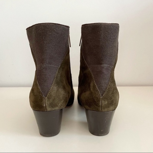 Aquatalia Suede Stacked Heel Ankle Boots / Booties - Picture 5 of 11